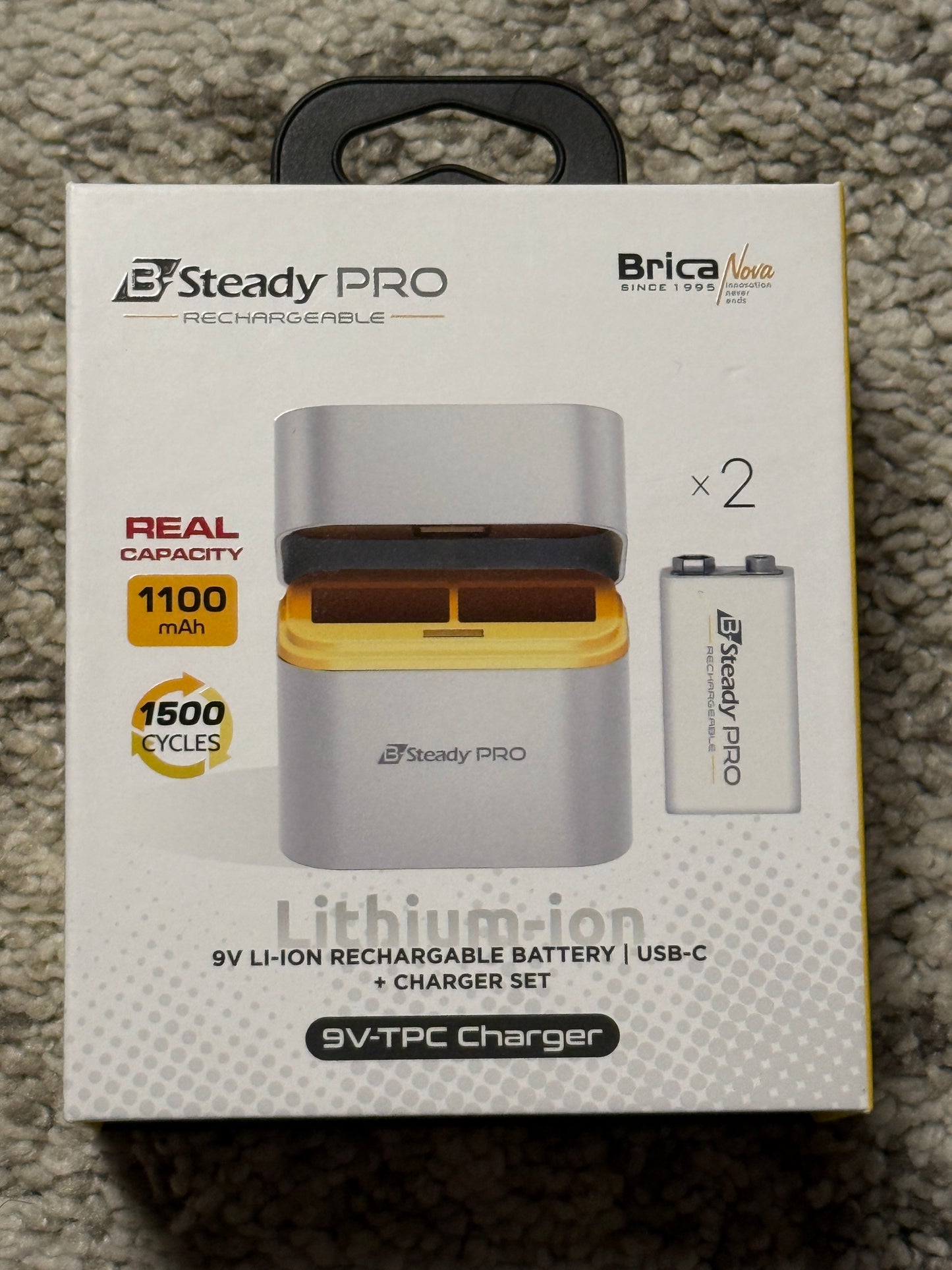 Brica Baterai BSP 9V x2 + Dock Rechargeable