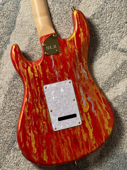 SLX X Dhatarattha Custom DST in Fire Shmear with Maple FB
