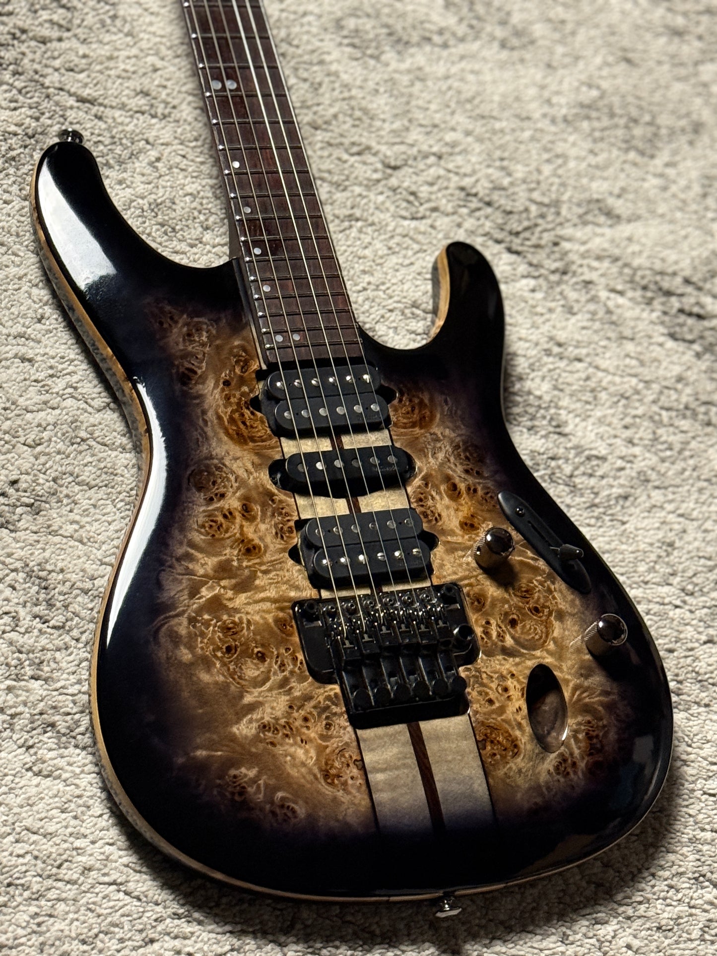 Ibanez Premium S1070PBZ in Charcoal Black Burst 250812461 (USED)