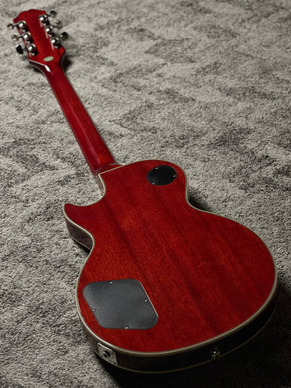 Epiphone Les Paul Custom Figured in Transparent Red w/Premium Gigbag 25021529236
