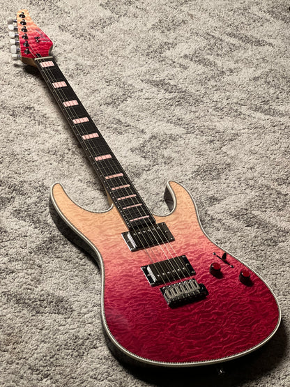 Dhatarattha Custom DST HH Quilt in Magenta Surf with Rosewood FB