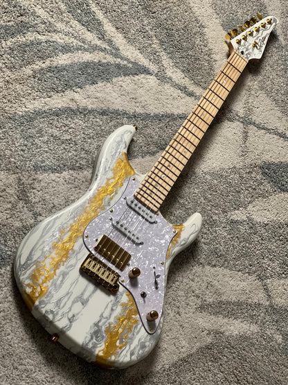 SLX X Dhatarattha Custom DST in White Shmear with Maple FB