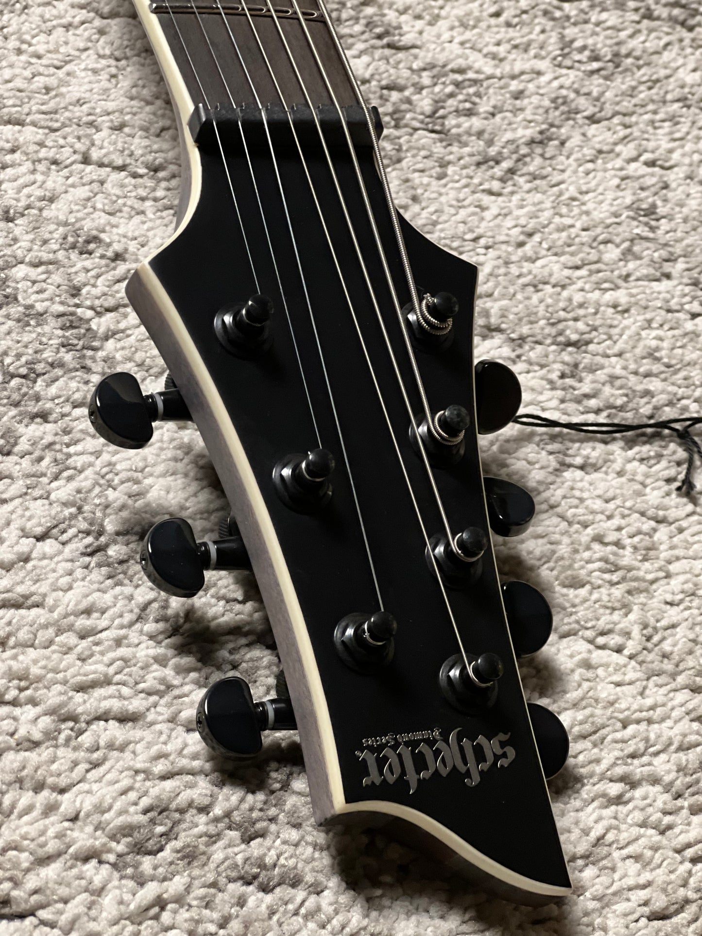Schecter C-7 SLS Elite Evil Twin in Satin Black W26010882