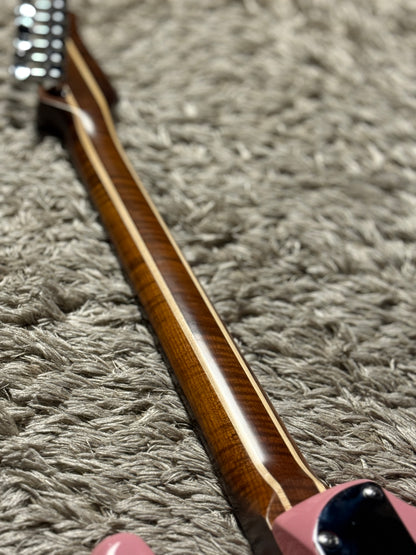 Dhatarattha Custom DST HSS in Shell Pink with Rosewood FB and "Pacific Ocean" Inlay