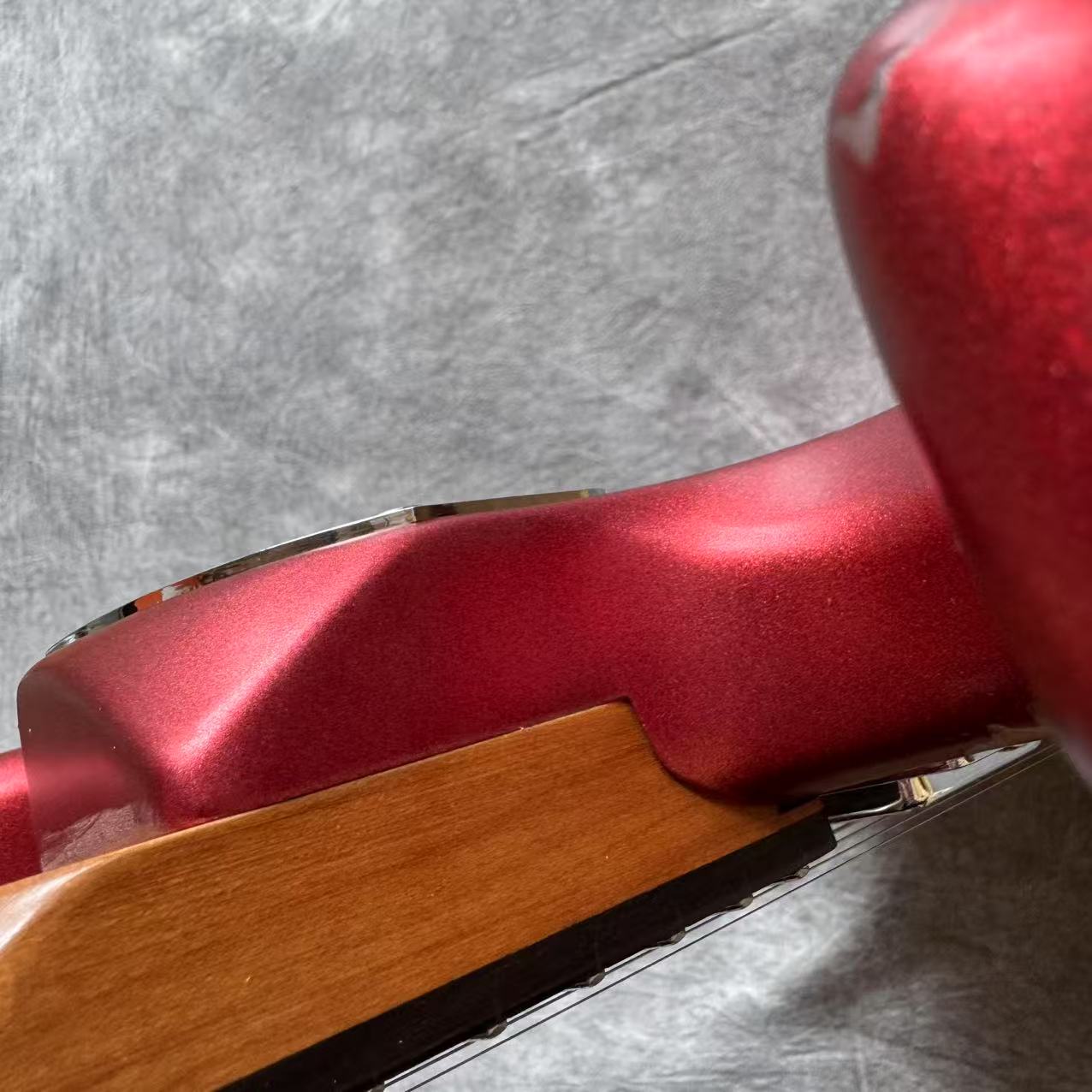 Dhatarattha Performance DST HH in Candy Apple Red over Black Paisley with RW FB and Nitrocellulose Lacquer Relic