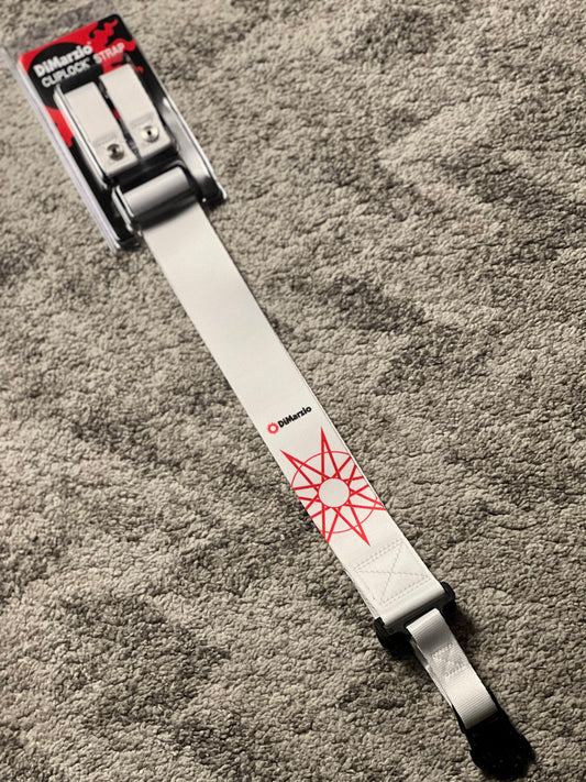 DiMarzio DD2249 Jim Root #4 ClipLock Guitar Strap in White