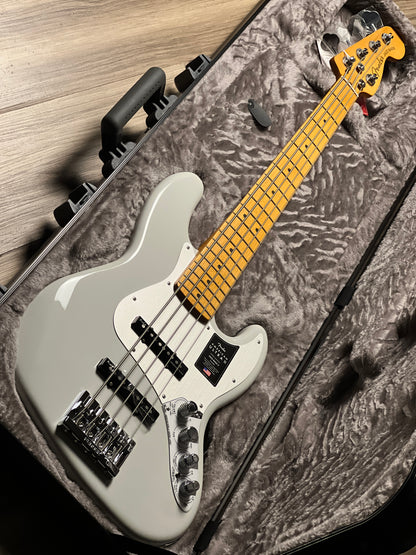 Fender American Ultra II Jazz Bass V with Maple FB in Avalanche US24065920