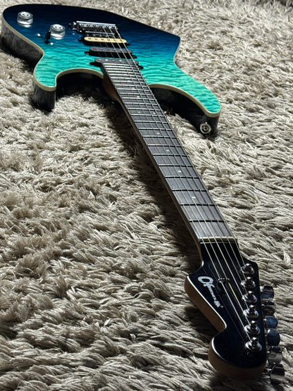 Charvel Pro-Mod Plus Dinky DK24 HSS QM in Blue Curaçao ICC250000 (USED)