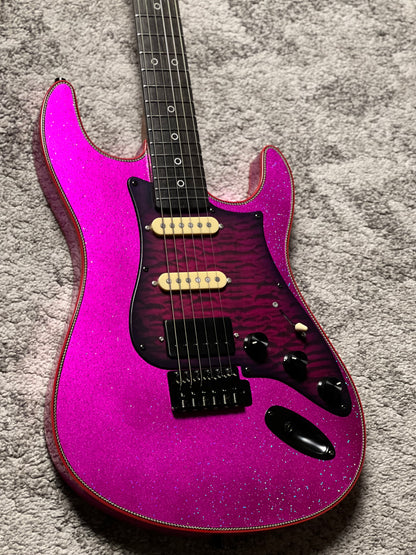 Dhatarattha Custom DST HSS in Magenta Sparkle with Rosewood FB
