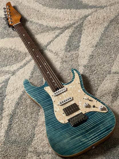 Soloking MS-1 Classic Flat Top FMN with Rosewood FB in Jeans Pacific Blue Limited Edition JESCAR