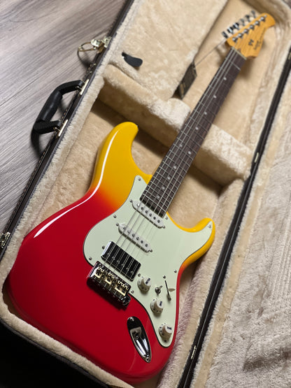 SQOE SEST1001 HSS Custom Shop Series in Tequila Sunrise Limited Edition with Hardshell Case