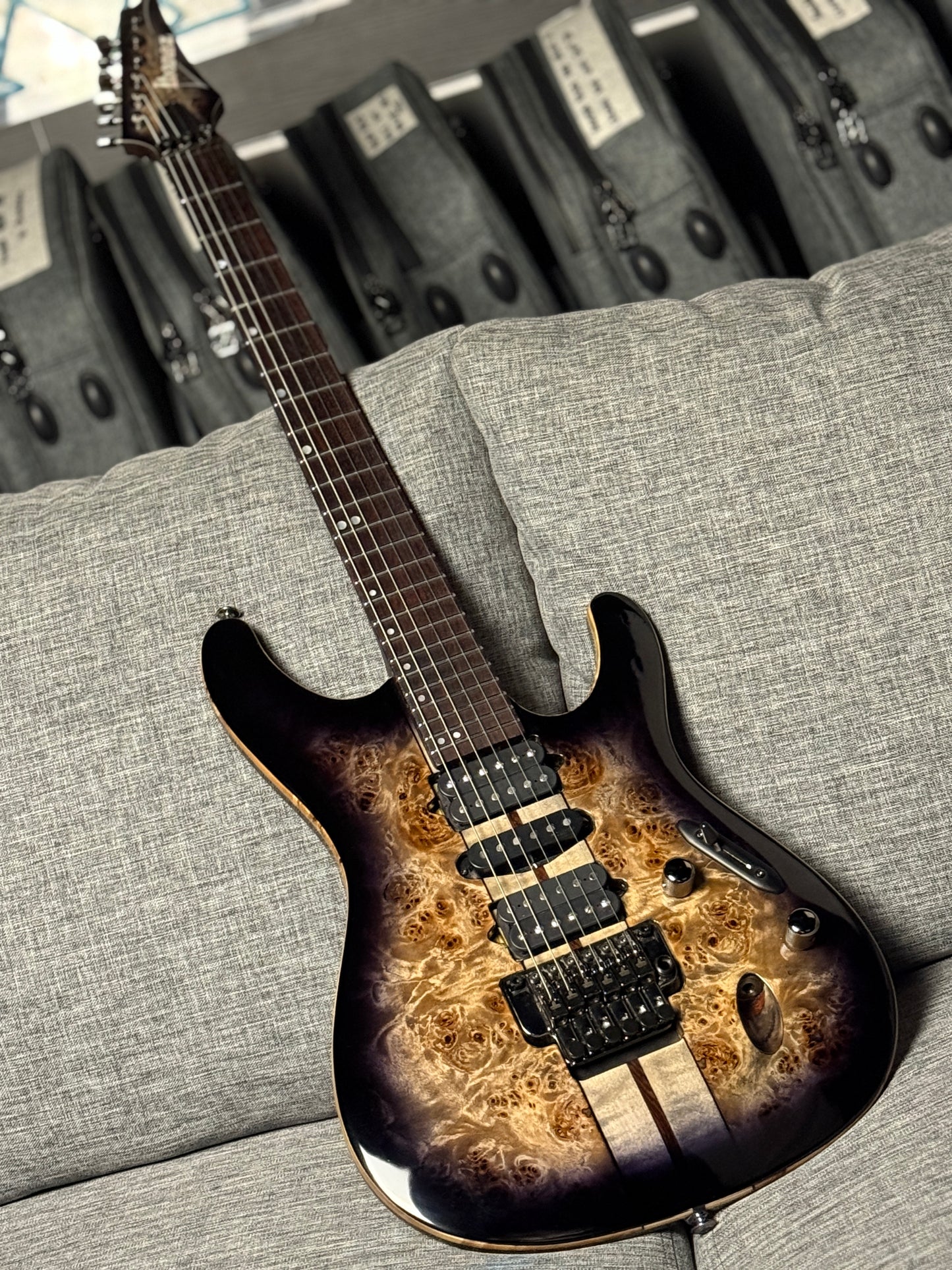 Ibanez Premium S1070PBZ in Charcoal Black Burst 250812461 (USED)