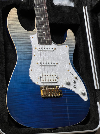 Fujigen FGN Guitars Expert EOS Odyssey in Navy Blue with Hardshell Case C230462 (USED)