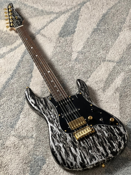 SLX X Dhatarattha Custom DST in Black Shmear with Rosewood FB