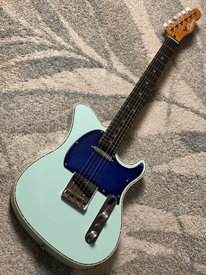 Dhatarattha Custom DTL in Sonic Blue with Rosewood FB and Blue Quilt Pickguard