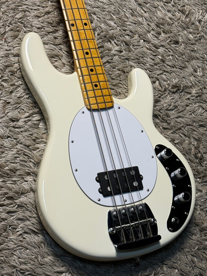 Ernie Ball Music Man Retro '70s StingRay 4 Bass in White S/N CB00565 (USED)