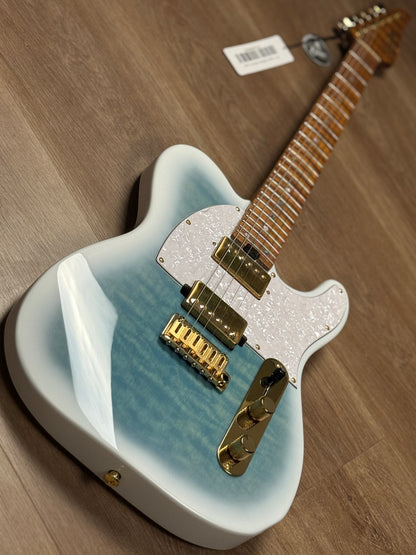 Soloking MT-1 Custom 24 FMN Elite with Flame Neck in Larimar Nafiri Special Run