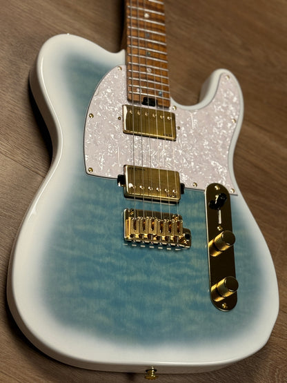 Soloking MT-1 Custom 24 FMN Elite with Flame Neck in Larimar Nafiri Special Run