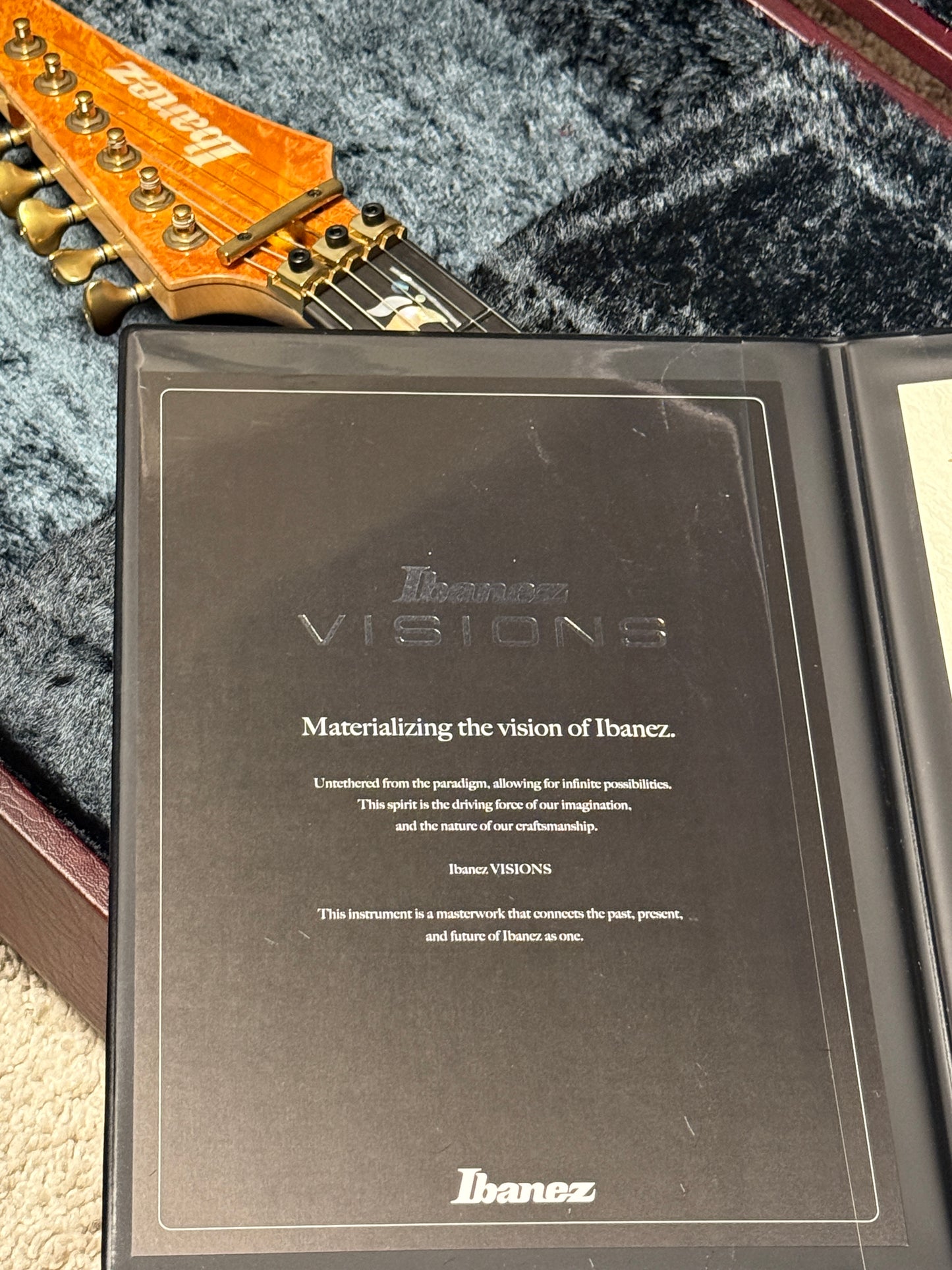 Ibanez Japan Custom Shop Visions IV1RG with Ebony FB in Amber I25306