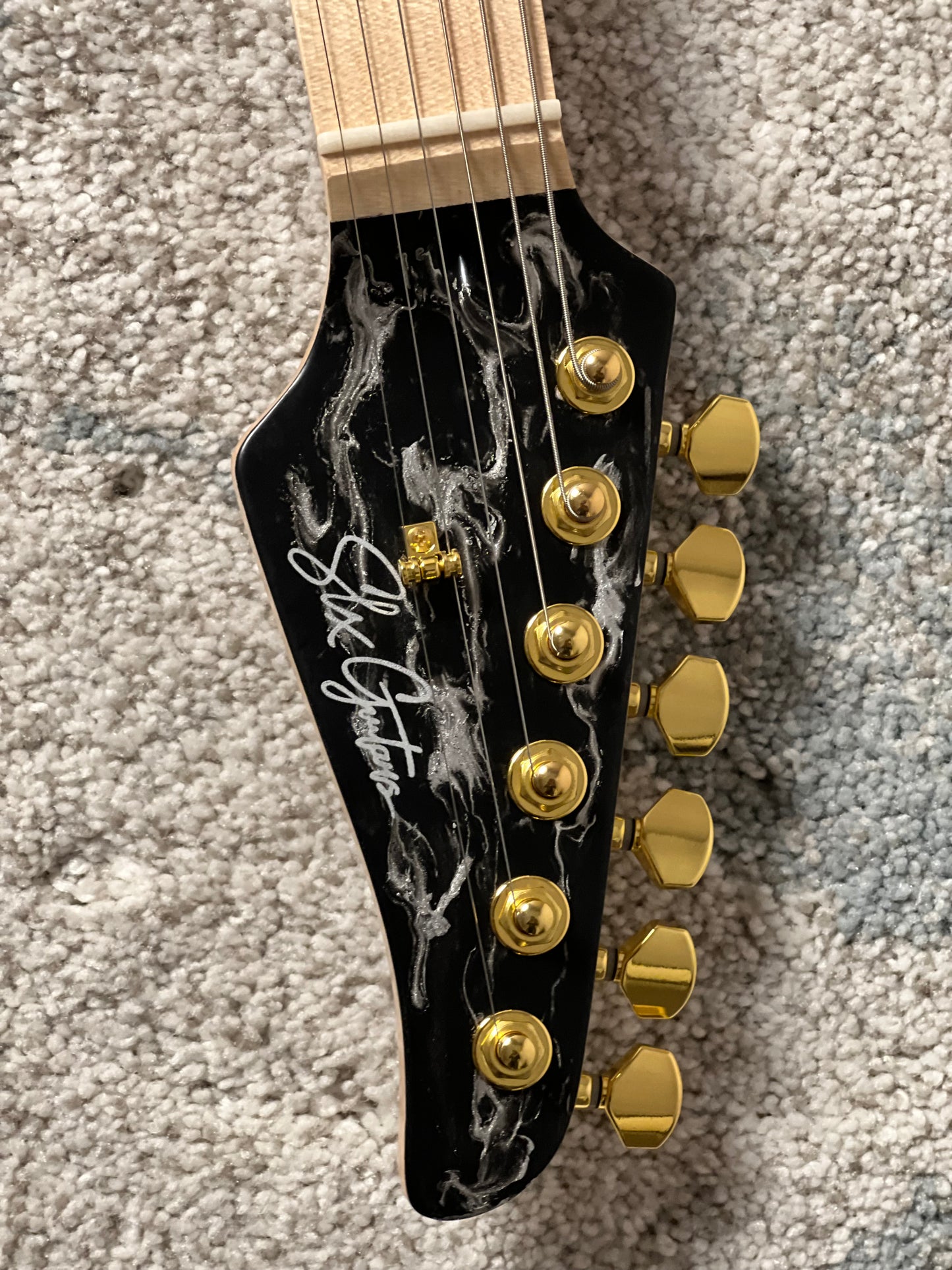 SLX X Dhatarattha Custom DST in Black Shmear with Maple FB