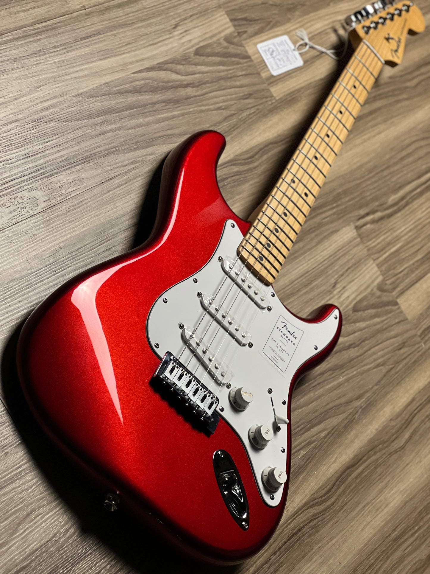 Fender Standard Stratocaster w/White Pickguard, Maple FB in Candy Cola