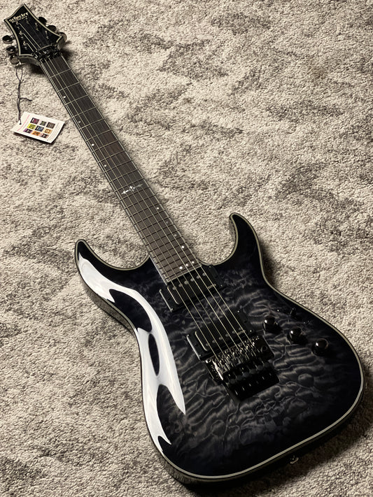 Schecter Hellraiser Hybrid C-1 FR TBB with Floyd Rose in Trans Black W23070013