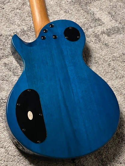 Schecter Solo-II Standard in Ocean Blue Burst Burl