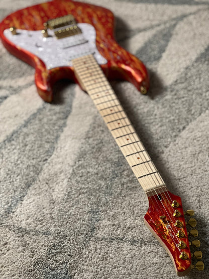 SLX X Dhatarattha Custom DST in Fire Shmear with Maple FB