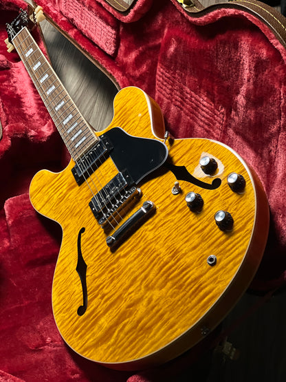 Gibson ES-335 Figured in Honey Amber w/Case 230340039