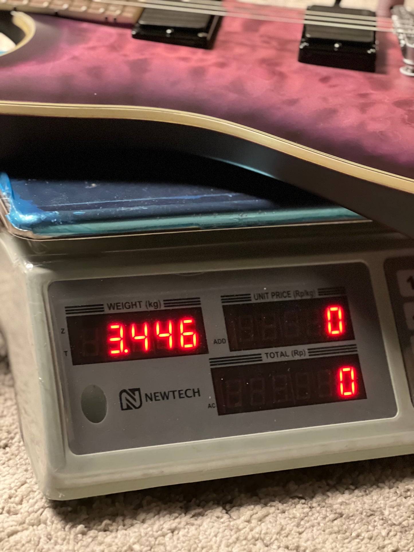 Schecter C-1 Platinum SPB in Satin Purple Burst W23090647