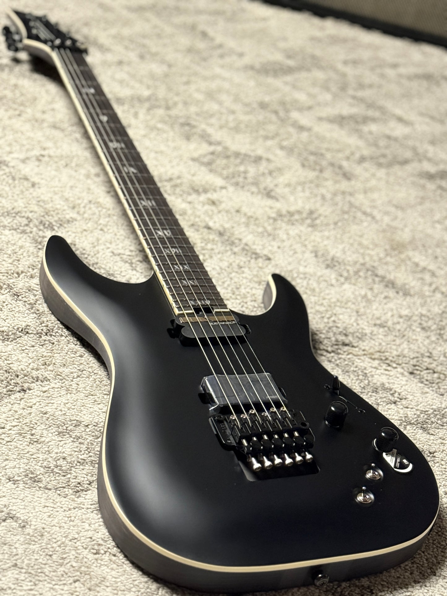 Schecter C-1 FR S SLS Elite Evil Twin - Satin Black W25120991