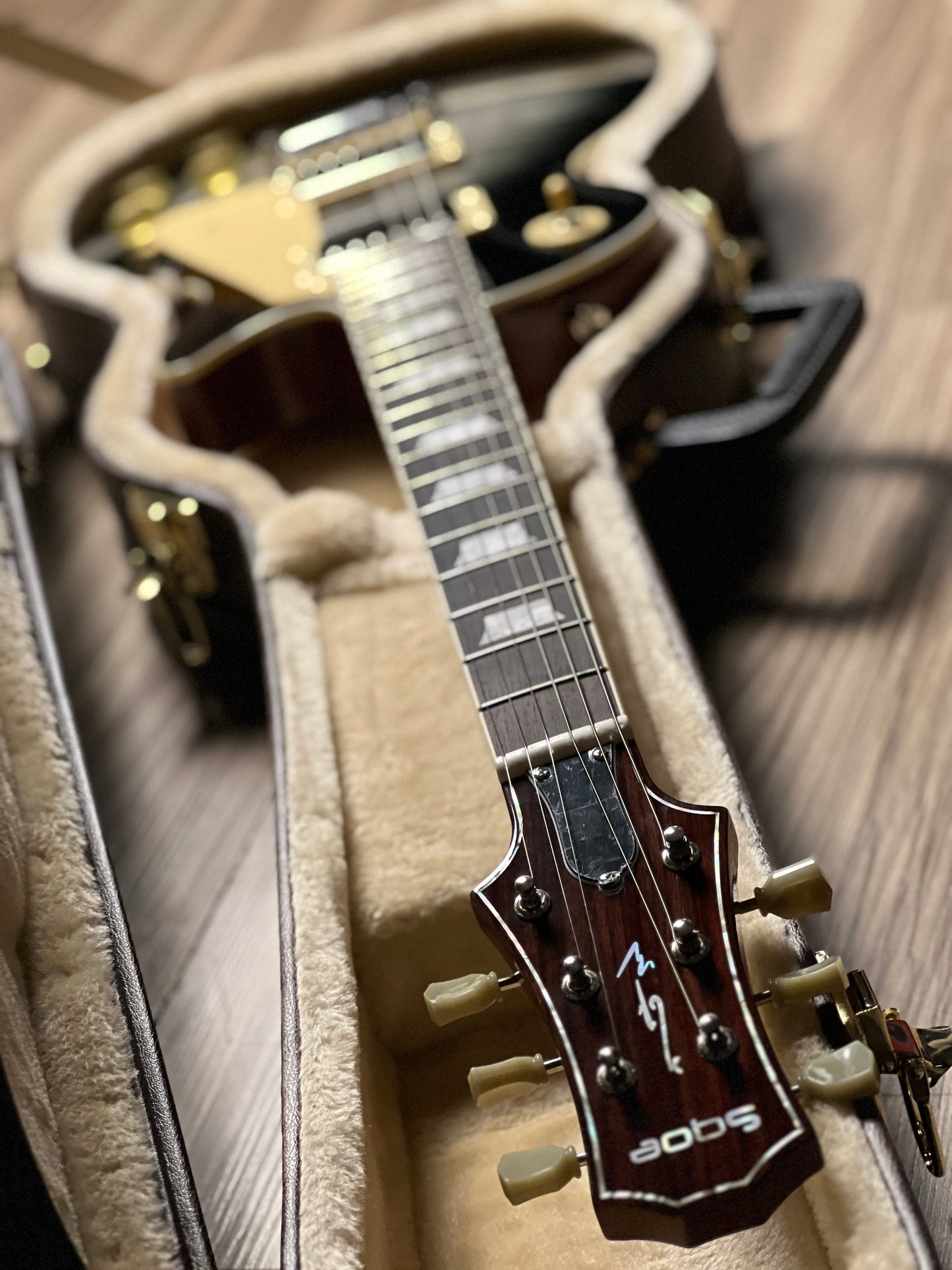 SQOE SELP900 in Charcoal Black Burst with Hardshell Case