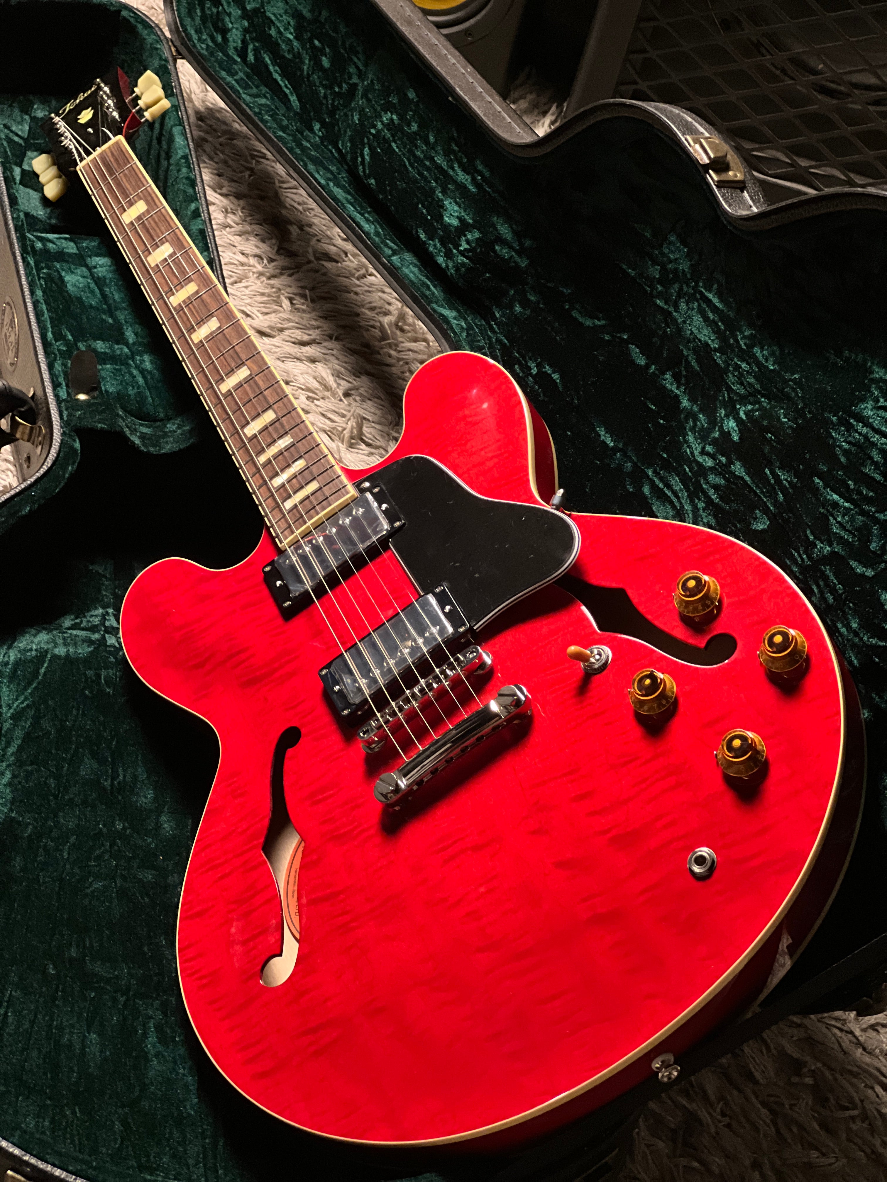 Tokai ES-178 SR Semi Hollow Vintage Series Japan in see Thru Red