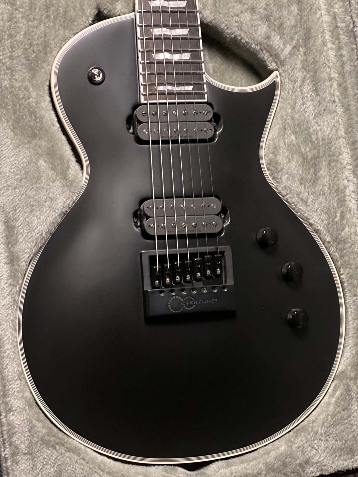 ESP E-II Eclipse-7 EverTune in Black Satin ES8195253