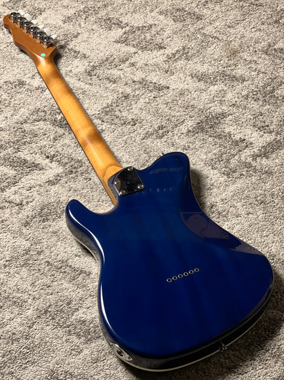 Dhatarattha Custom DTL Burl in Transparent Blue Burst with Rosewood FB