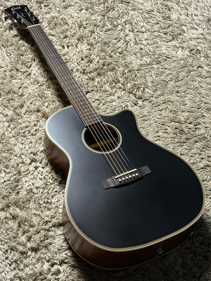 Cort Essence ES-GA4-BTSG Grand Auditorium Special Acoustic Guitar, Black Top Semi Gloss