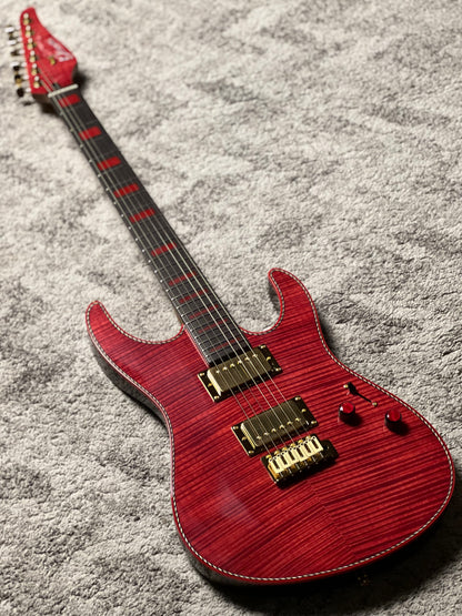 Dhatarattha Custom DST HH Flame in Majesty Red with Rosewood FB