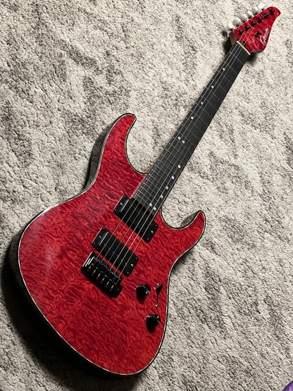 Dhatarattha Custom DST HH Quilt in Transparent Red with Rosewood FB