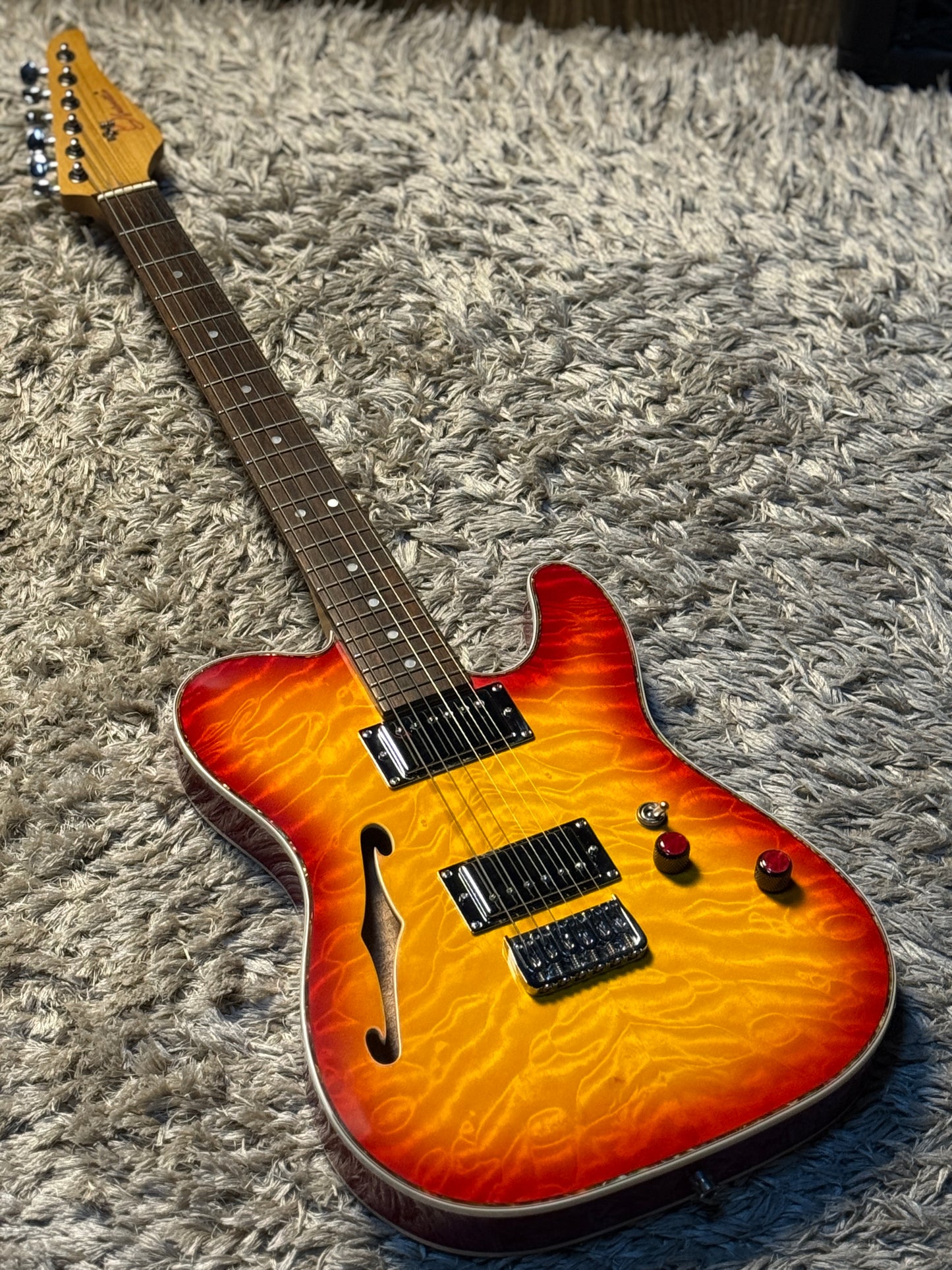 Dhatarattha Performance DTL HH Thinline in Cherry Sunburst with Rosewood FB