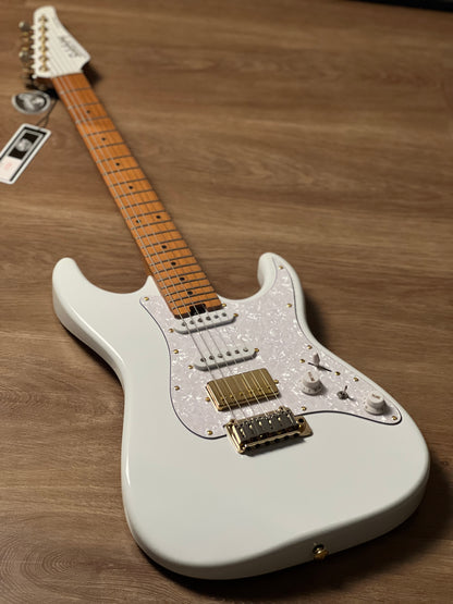 Soloking MS-1 Classic MKII in Olympic White with Gold Hardware and Roasted Maple FB