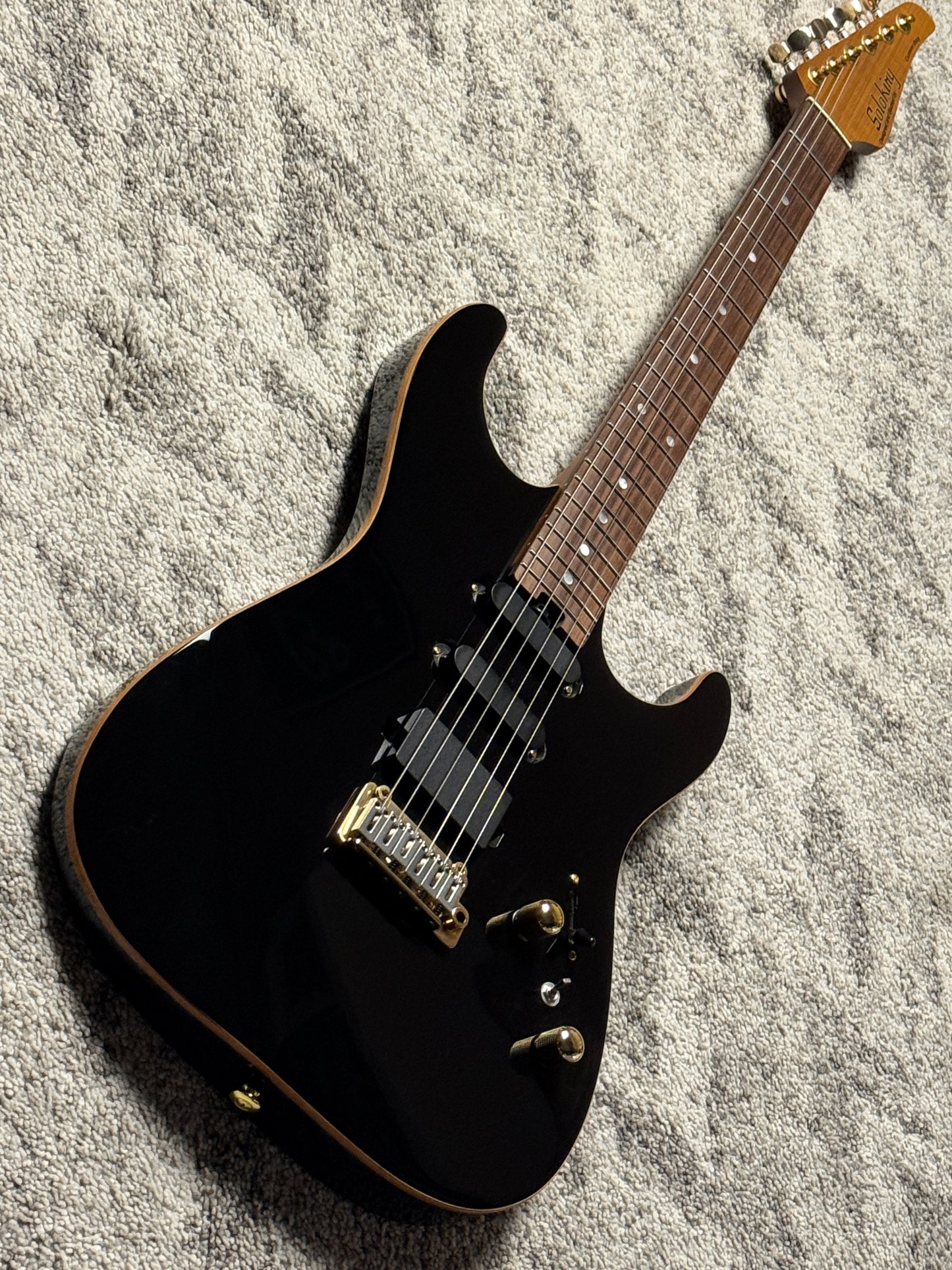 Soloking MS-1 Custom 22 HSS Flat Top with Rosewood FB in Black Beauty ML2024111302 (USED)