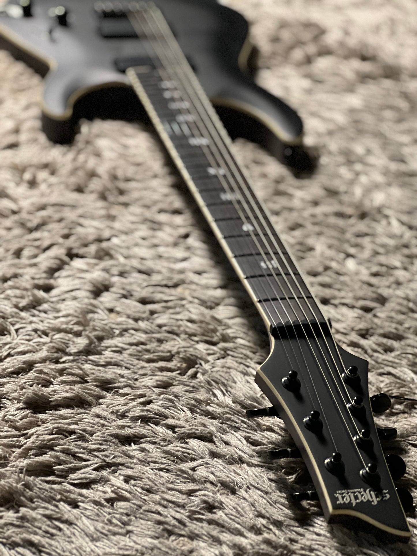 Schecter C-7 SLS Evil Twin in Satin Black