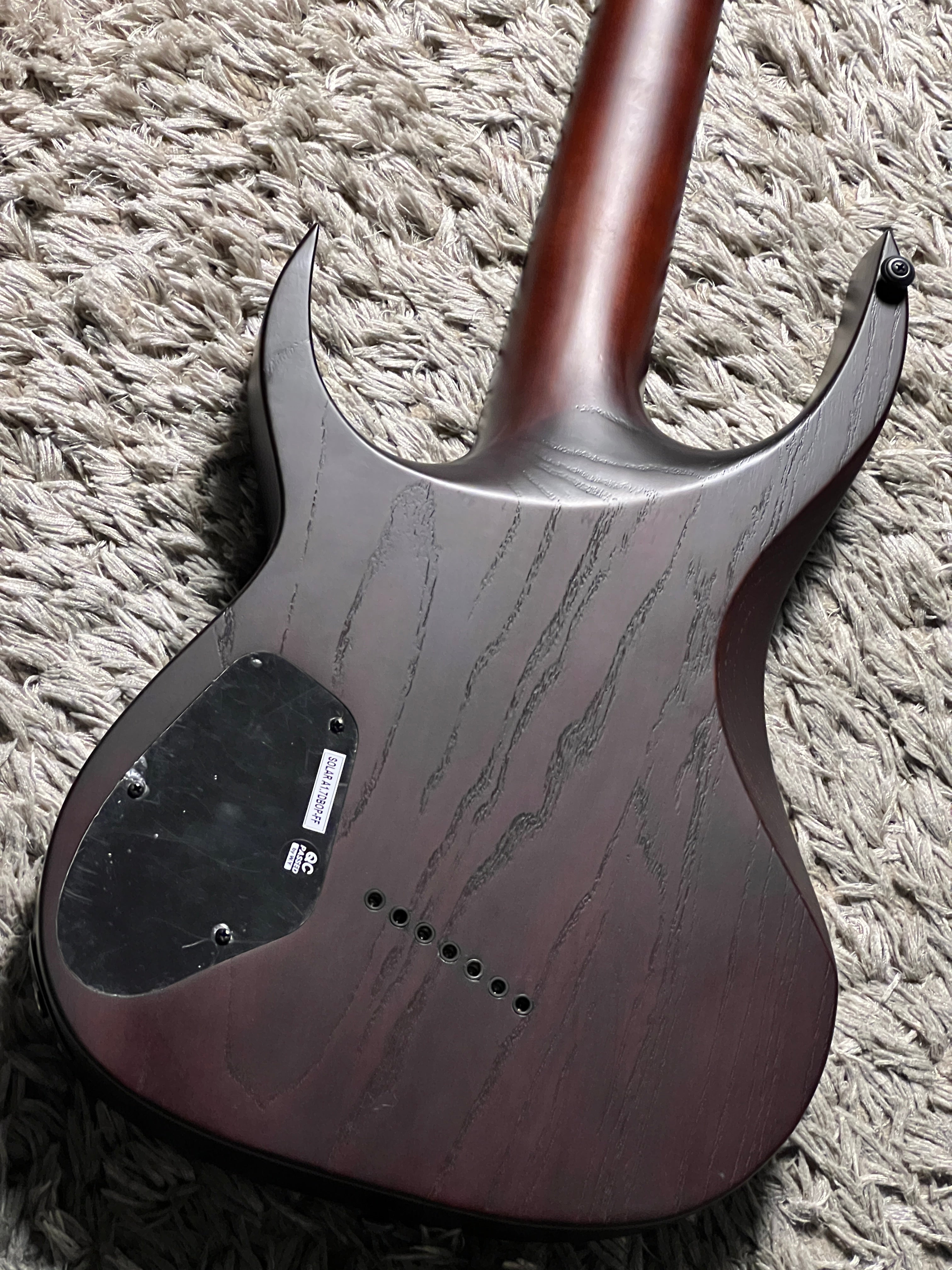 Solar A1.7DBOP-FF in Dark Brown Matte Open Pore – nafiriguitar.com