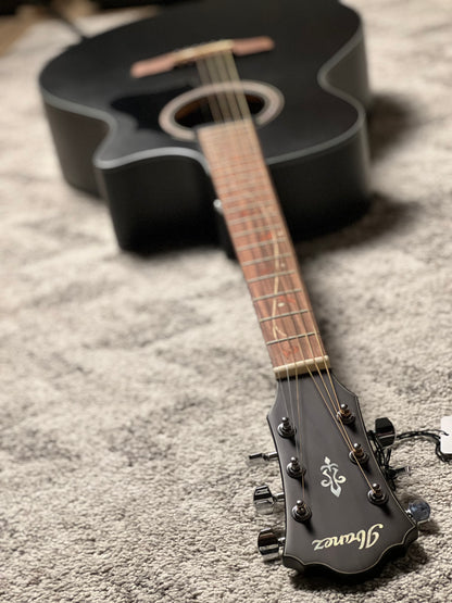 Ibanez AE295-WK Acoustic Guitar in Weathered Black
