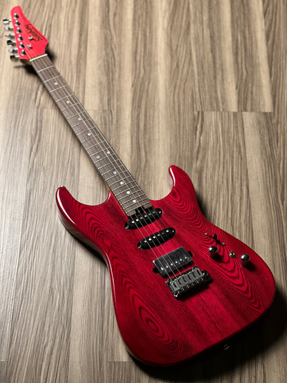 Soloking MS-1 Custom in Transparent Magenta with Roasted Maple Neck and Ash Body