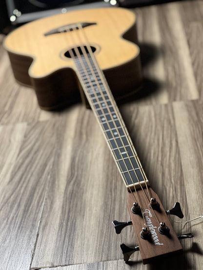 Tanglewood TRU 7AB CE BW Reunion Pro Acoustic Bass Solid Top Cutaway in Black Walnut w/Bag