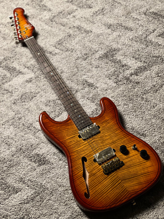 UW GuitarWorks Jazz Pop ST in Amber Burst
