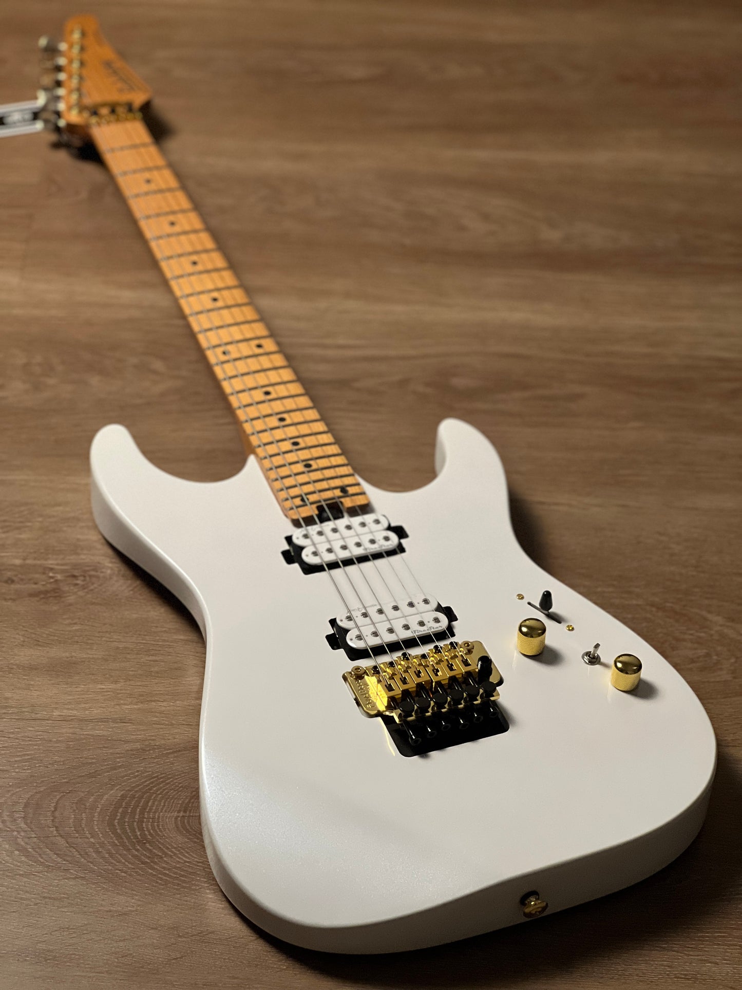 Soloking MS-1 Custom 24 HH FR Flat Top in Pearl White with Gold Hardware Nafiri Special Run