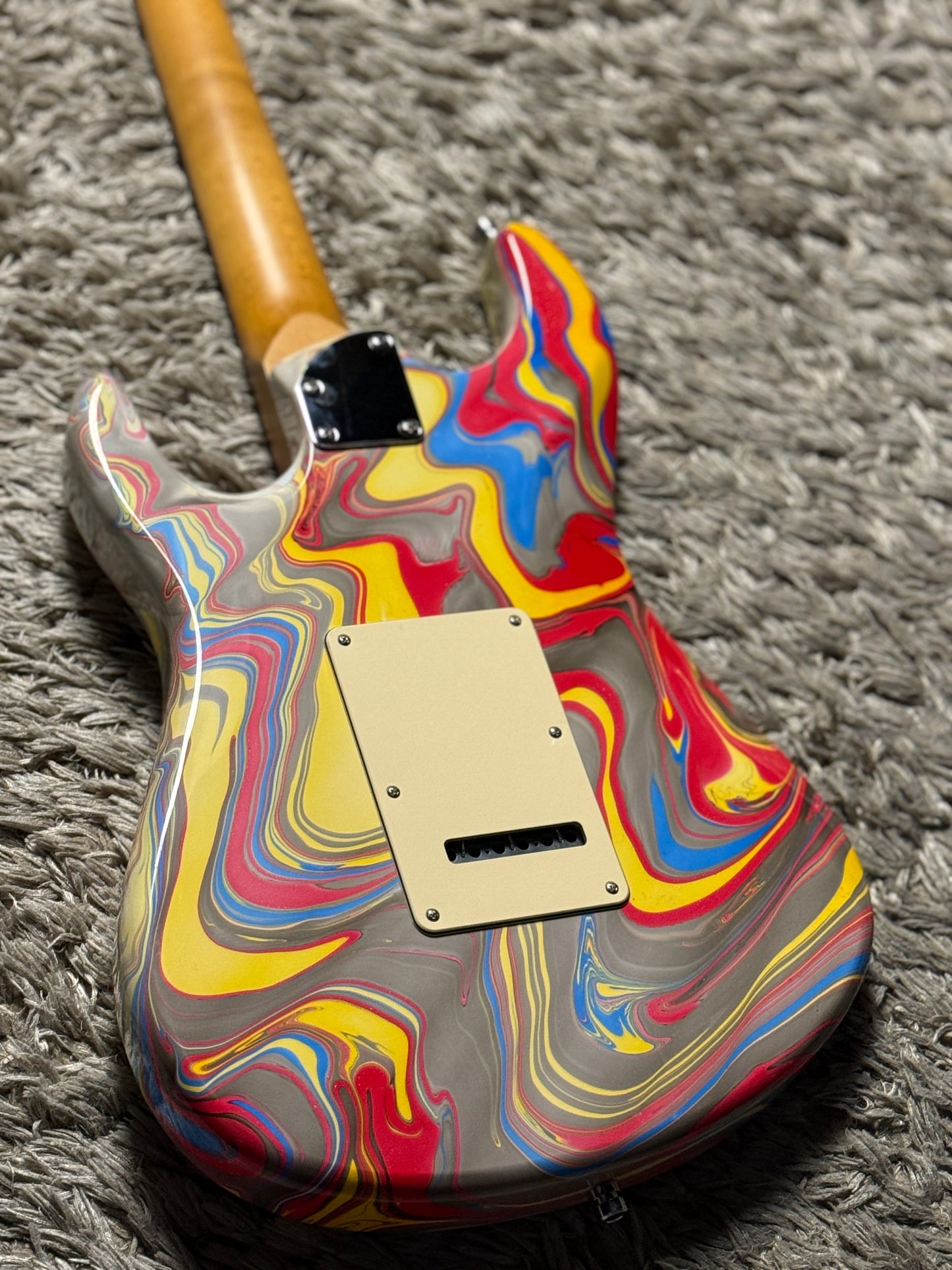 Dhatarattha Custom DST HSS in Grey Marble Swirl with Rosewood FB