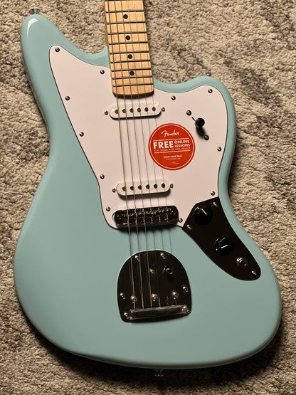 Squier FSR Affinity Series Jaguar with Maple FB in Daphne Blue